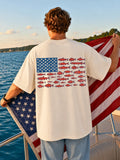 Patriotic fish flag tee PRE ORDER