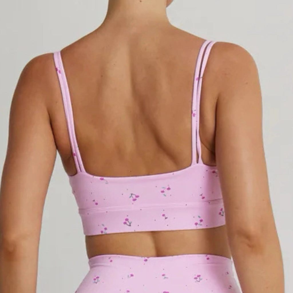 cherry print camisports bra PRE ORDER