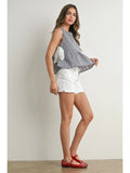 Sky meadow peplum top PRE ORDER